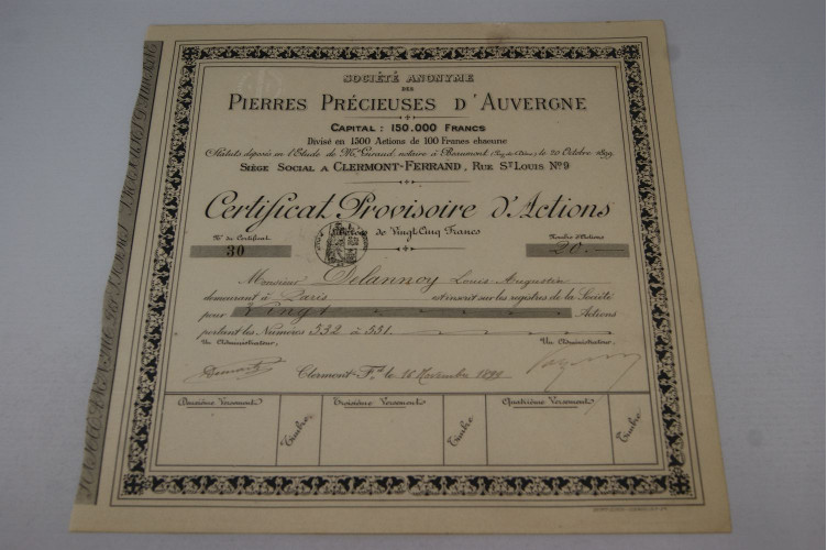 Société anonyme des pierres précieuses d'Auvergne