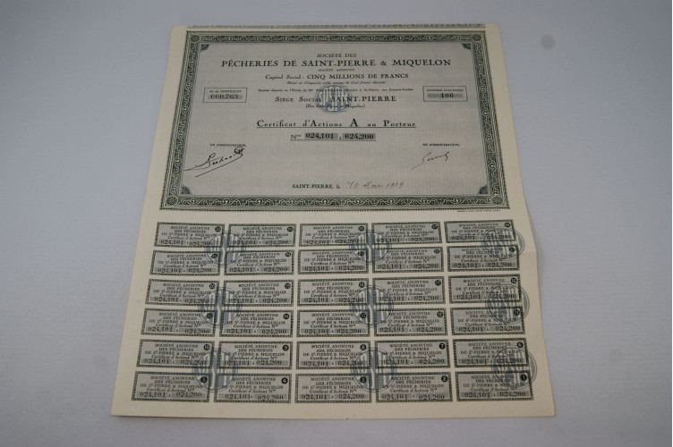 Société des pêcheries de Saint Pierre...