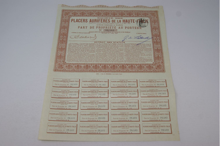 Société des Placers Aurifères de la Haute Savoie