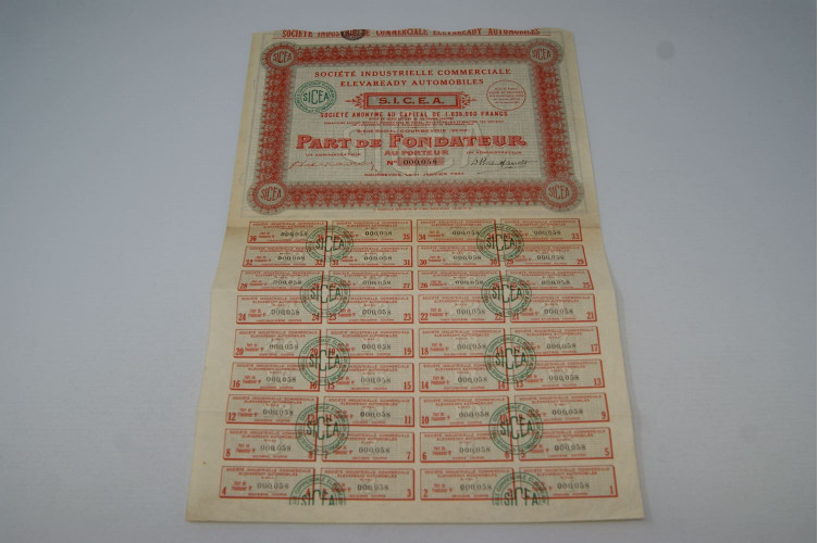 Société industrielle commerciale elevaready automobiles