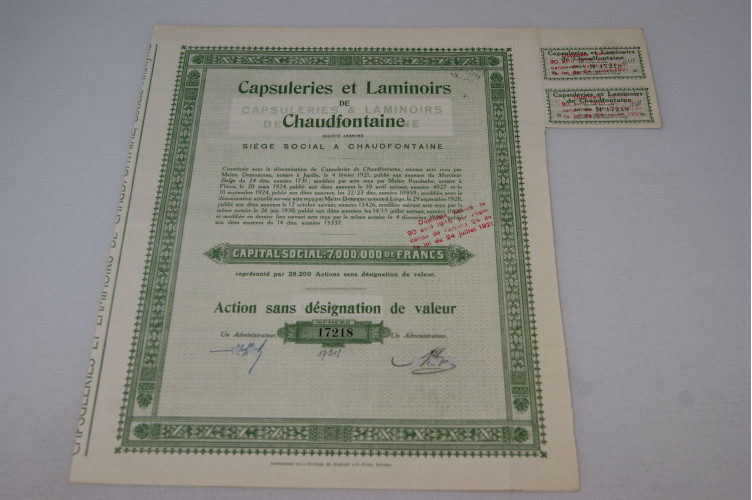 Capsuleries et Laminoirs de...