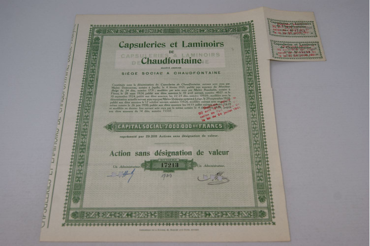 Capsuleries et Laminoirs de...