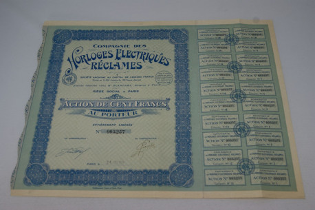 Compagnie des horloges éléctriques réclames