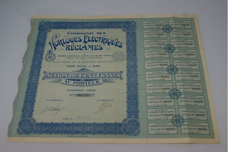 Compagnie des horloges éléctriques réclames