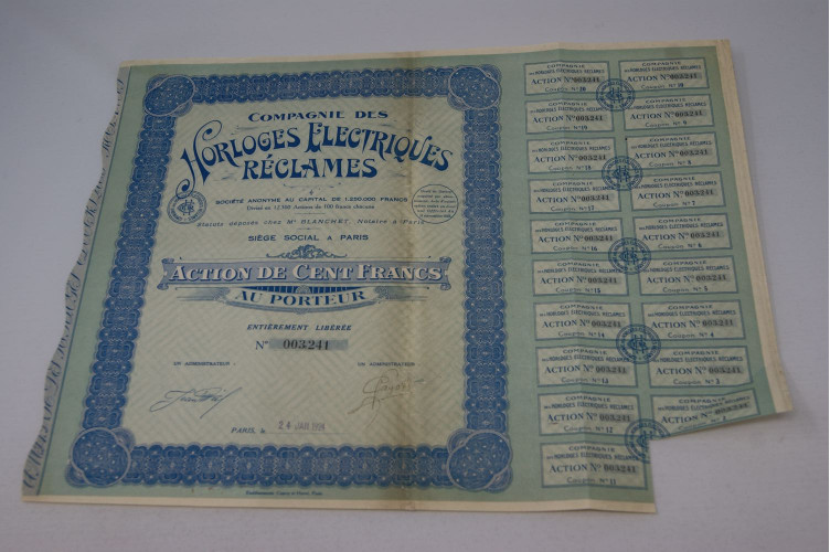 Compagnie des horloges éléctriques...