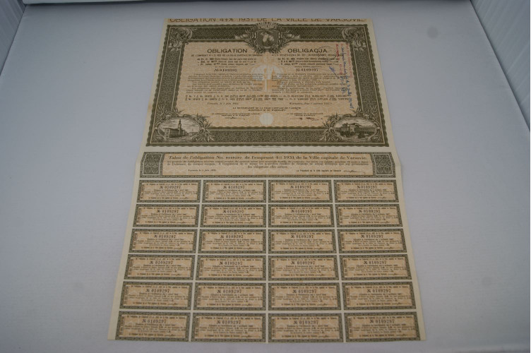 Obligation du IV-me Emprunt 4 1/2 %...