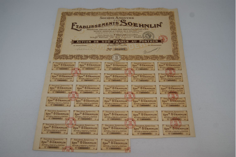 Société anonyme des établissements Soehnlin