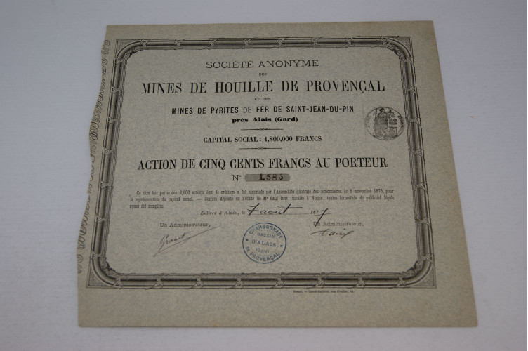 Société anonyme des mines de houilles...