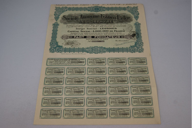 Société anonyme franco-belge Le Porphyre