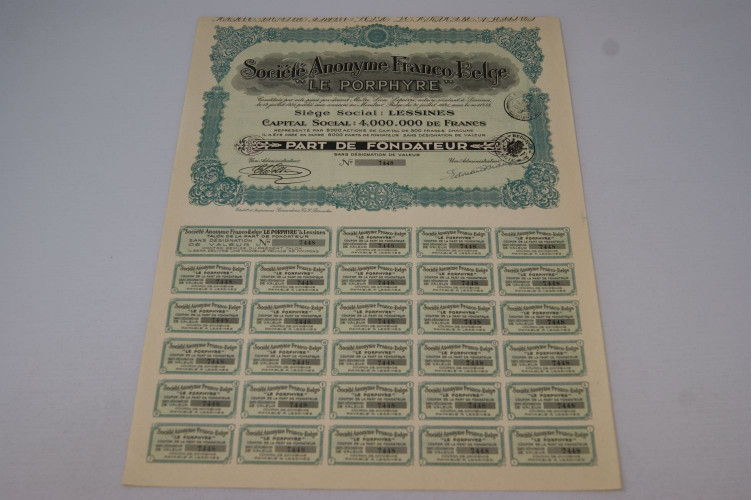 Société anonyme franco-belge Le Porphyre