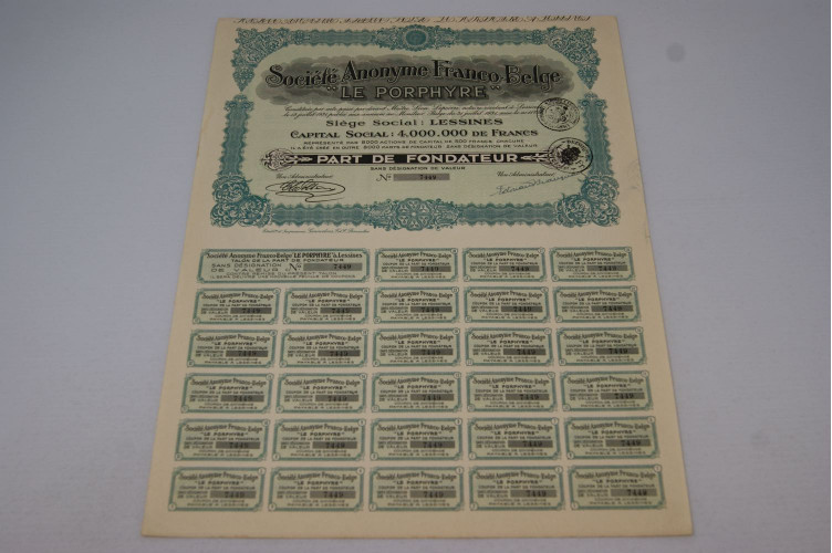 Société anonyme franco-belge Le Porphyre