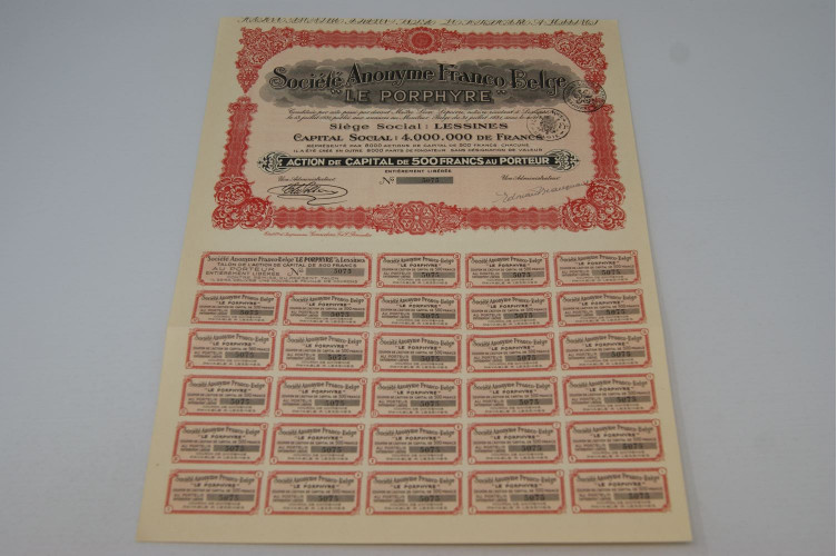 Société anonyme franco-belge Le Porphyre