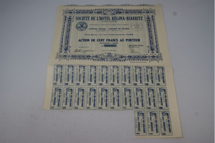 Société de l'hotel Régina Biarritz