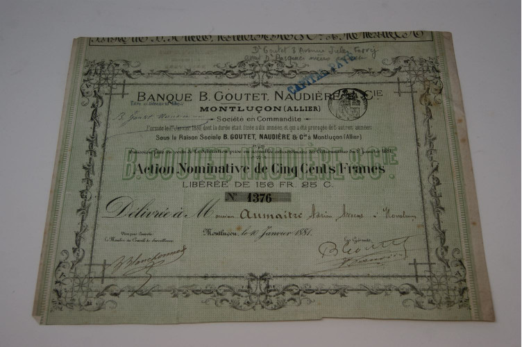 Banque B. Goutet Naudière & Cie