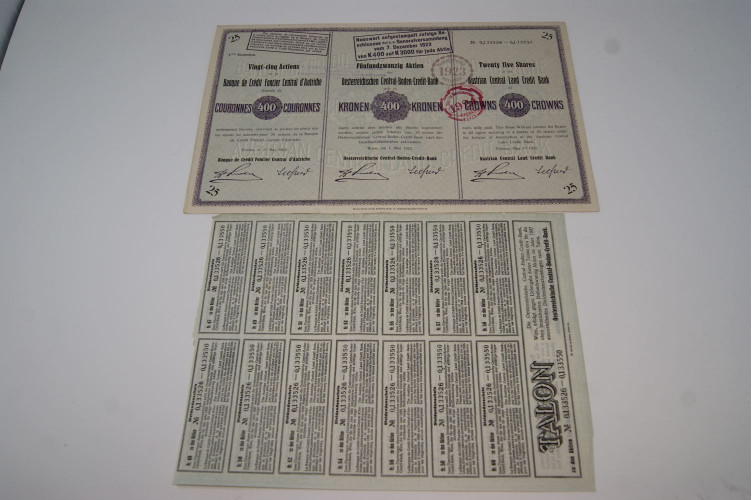 Banque de crédit foncier central...