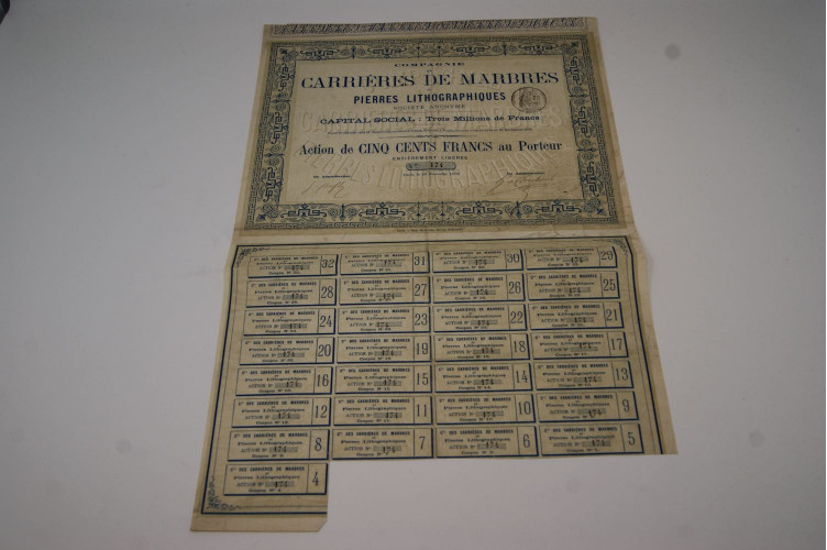Compagnie des carrières de marbres et pierres lithographiques