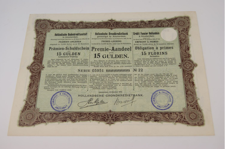 Crédit foncier Hollandais à Amsterdam