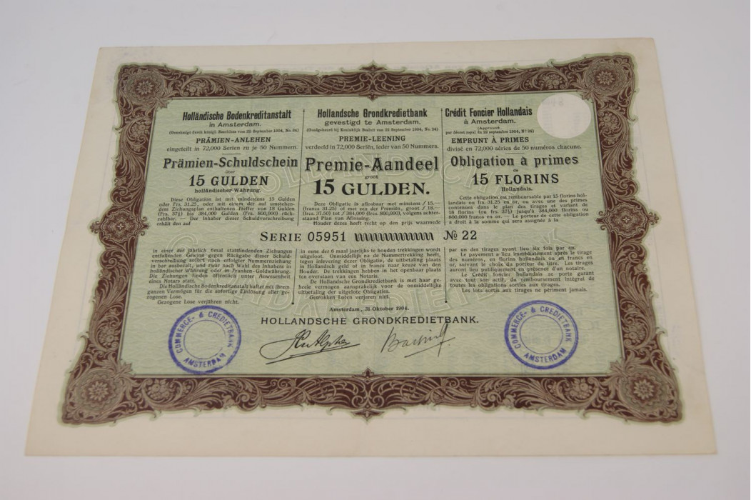 Crédit foncier Hollandais à Amsterdam