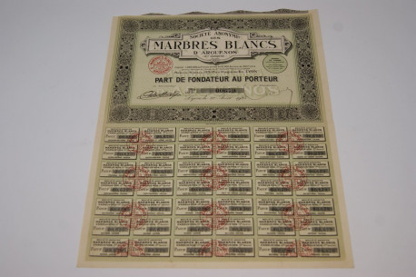 Société anonyme des marbres blancs d'Arguenos (Haute Garonne)