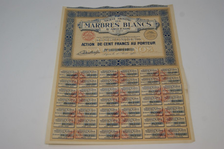 Société anonyme des marbres blancs d'Arguenos (Haute Garonne)