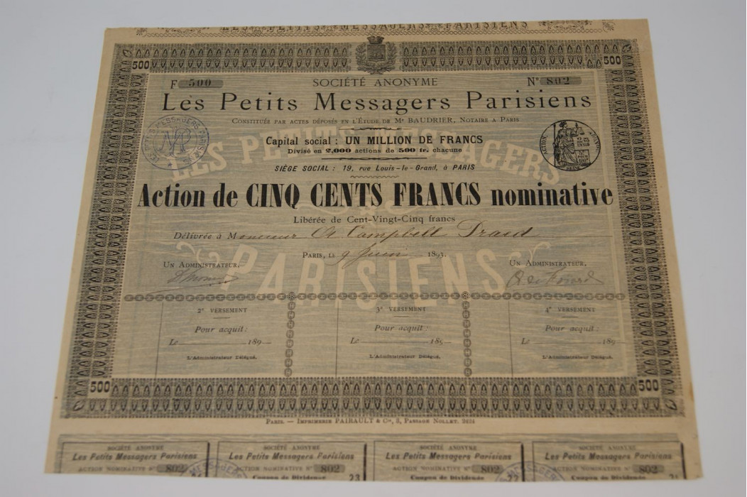 Société anonyme Les Petits Messagers Parisiens