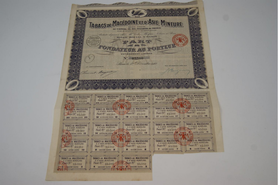 Tabacs de Macédoine et d'Asie Mineure