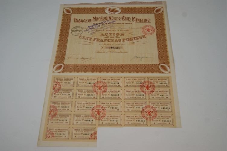 Tabacs de Macédoine et d'Asie Mineure