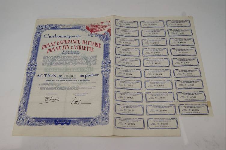 Charbonnages de bonne esperance batterie bonne fin & violette