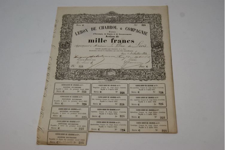 Leroy de Chabrol & Compagnie caisse d'escompte
