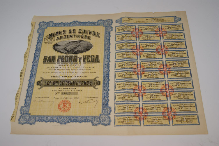 Mines de cuivre argentifère San Pedro...