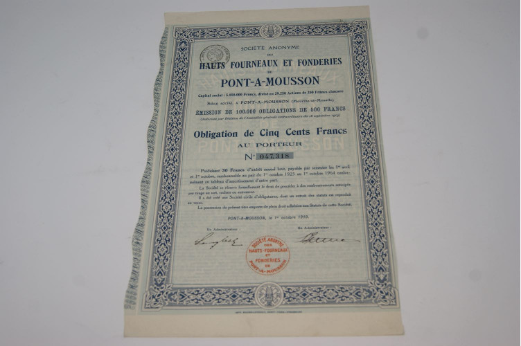 Société anonyme des hauts fourneaux...