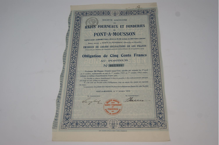 Société anonyme des hauts fourneaux...