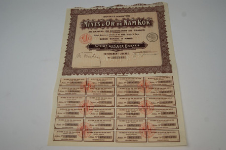 Société anonyme mines d'or de Namkok