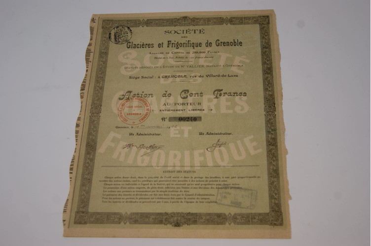 Société des glacières et frigorifique...