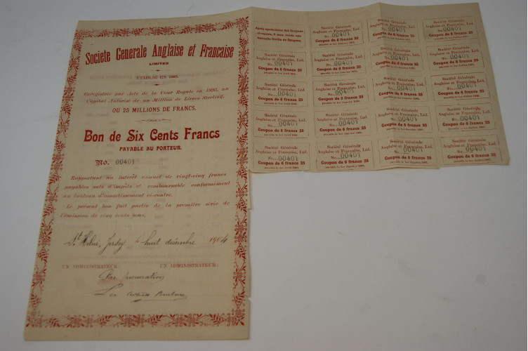 Société générale anglaise et française