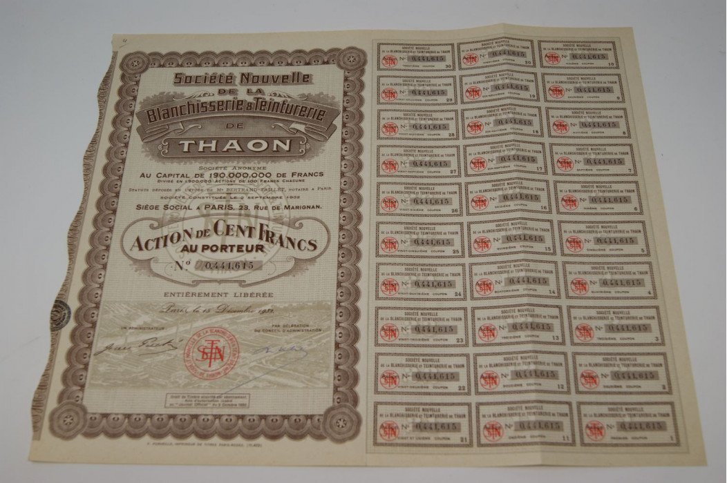 Société nouvelle de la blanchisserie à teinturerie de Thaon