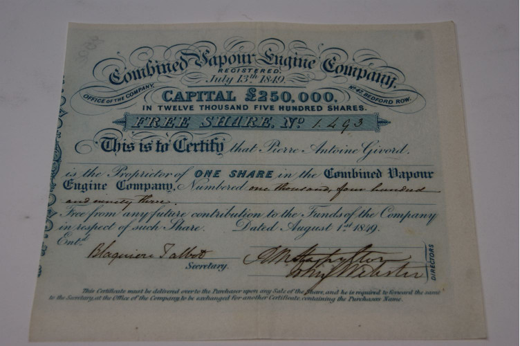 Combined vapour engine company