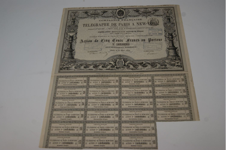 Compagnie française télégraphe de Paris à New York