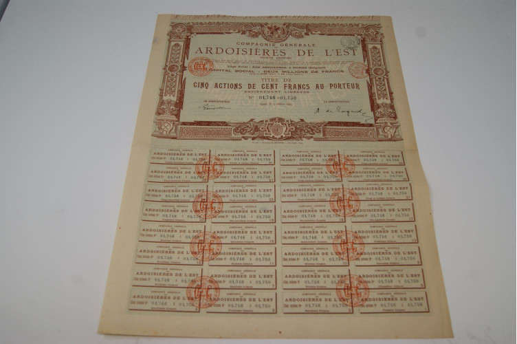 Compagnie générale des ardoisières de...