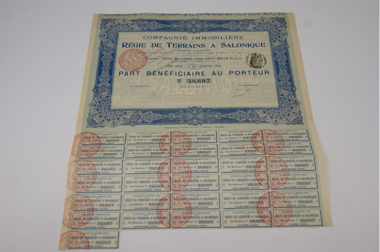 Compagnie immobilière et de régie de terrains à Salonique