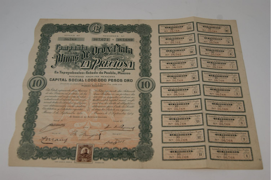 Compañia de las minas de oro y plata La Preciosa