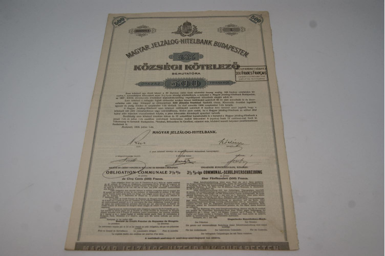 Magyar Jelzálog-Hitelbank Budapesten