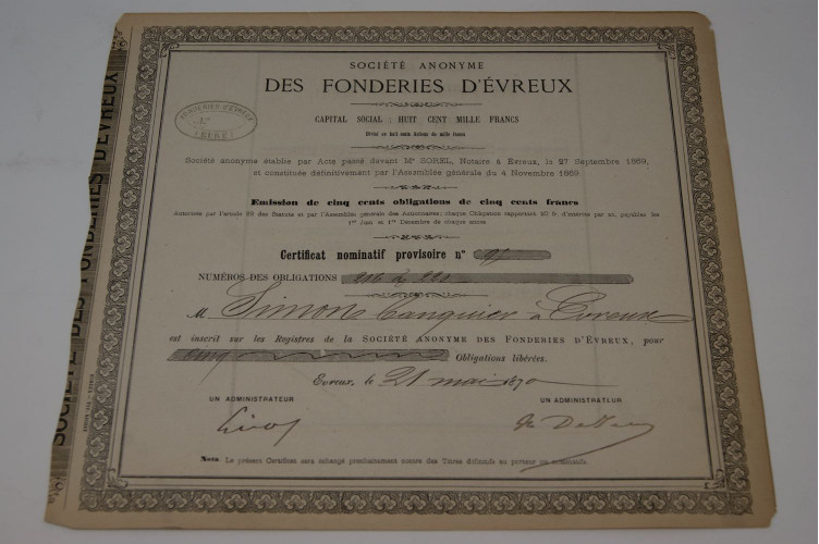 Société anonyme des fonderies d'Évreux