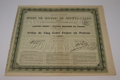 Société anonyme des mines de soufre de Grotta-Calda