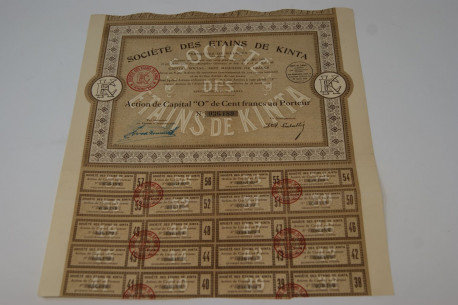 Société des étains de Kinta Presqu'île de Malacca