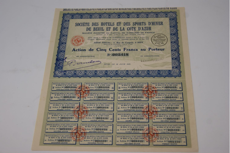 Société des hotels et des sports d'hiver de Beuil et de la Côte d'Azur