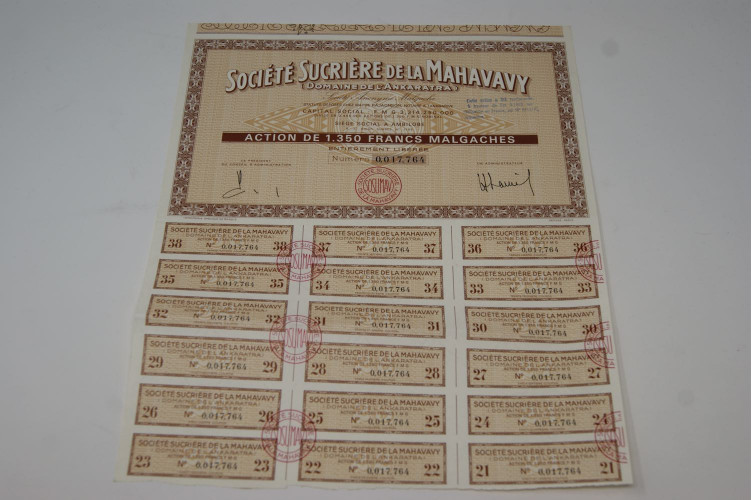 Société sucrière de la Mahavavy...