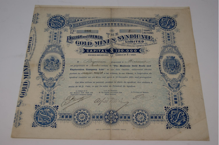 The english and french Gold Mines Syndicate Limited