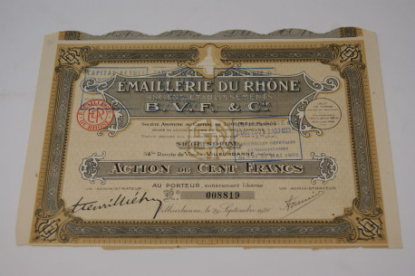 Émaillerie du Rhône anciens établissements B.V.F & Cie.