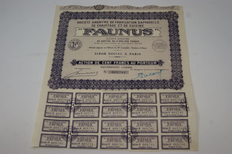 Société anonyme de fabrication d'appareils de chauffage et de cuisine Faunus